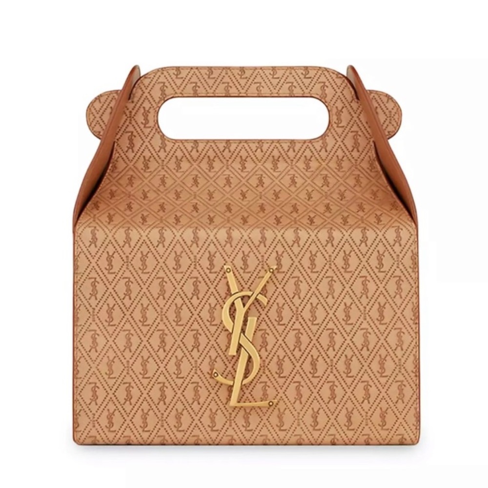 YSL lunch box bag; takeaway box bag